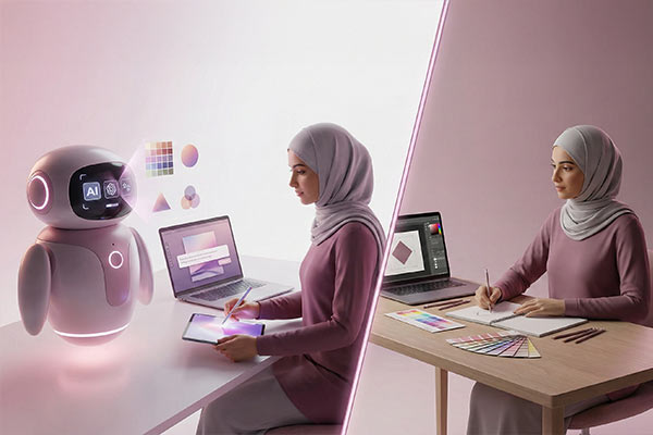 الفجوة الجديدة: مصمّم يعرف الذكاء الاصطناعي  ومصمّم يتجاهله